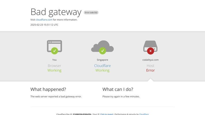 codalityui.com | 502: Bad gateway