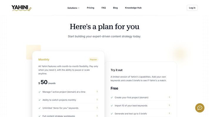 Yahini - Your content strategy handled from start to finish