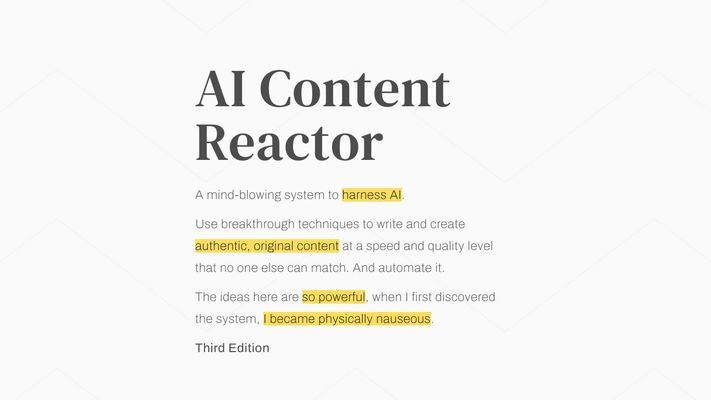 AI Content Reactor