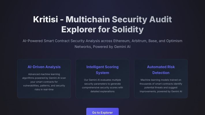 Kritisi - Multichain Security Audit Explorer
