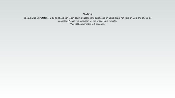 udioai.ai Takedown Notice