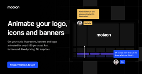 Motion - Animate your logos, icons and banners for  $199 per animation