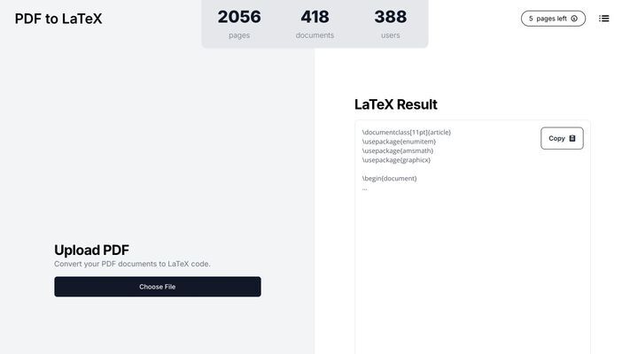 PDF to LaTeX