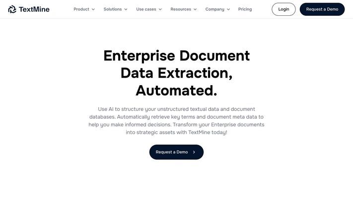 TextMine: AI powered Enterprise document data extraction