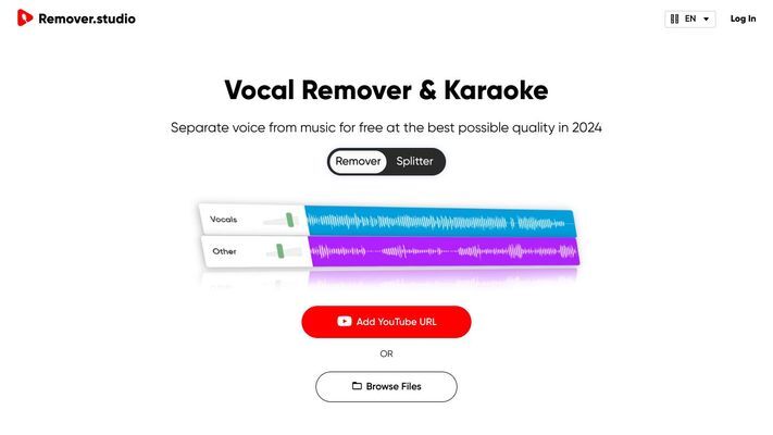 Vocal Remover & Audio Splitter AI - Remover.studio
