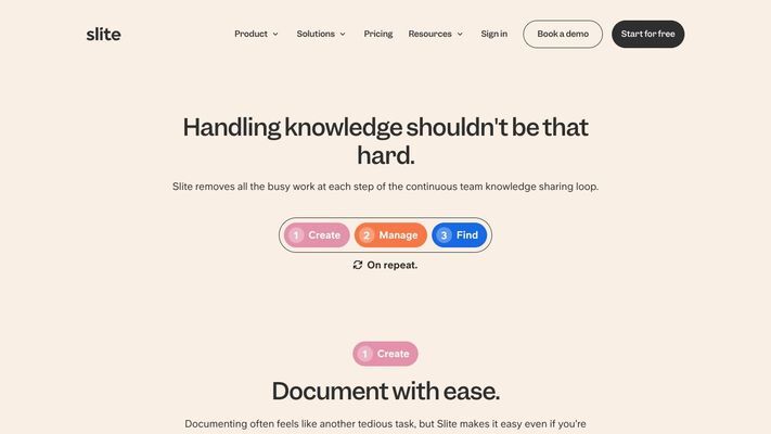 Slite - AI-powered knowledge base