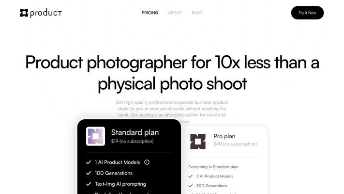 ProductAI: Professional Product photos generated with AI
