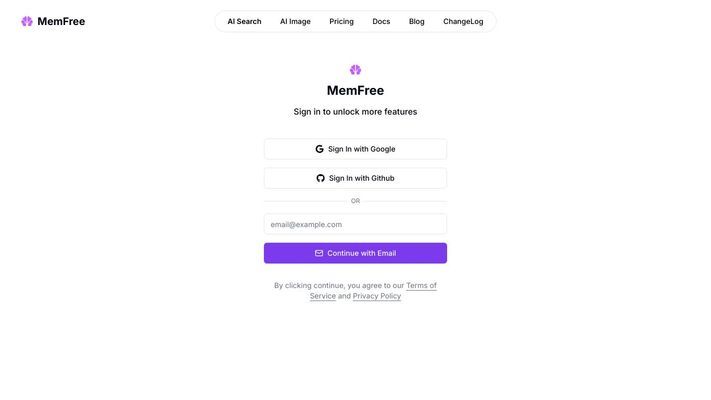 MemFree - Hybrid AI Search