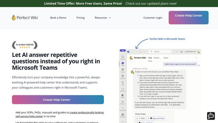 Perfect Wiki | Let AI answer repetitive questions instead of you right in Microsoft Teams