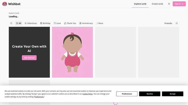 Wishbot - AI Greeting cards