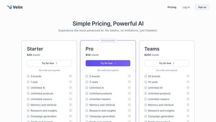 Velin | Product Marketing AI