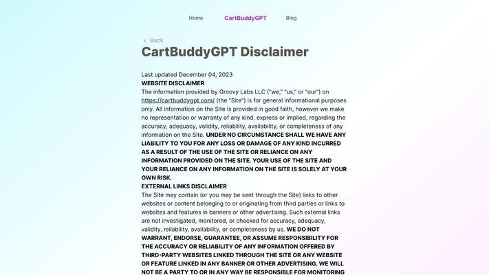 CartBuddyGPT