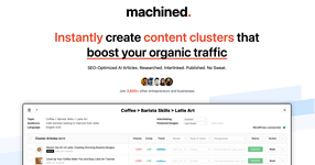 Machined.ai | Build content clusters automatically