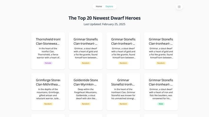 Dwarf Name Generator