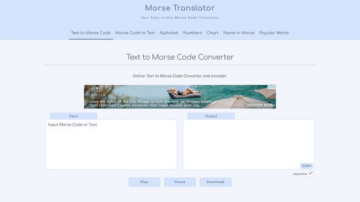 Morse Code Translator and Decoder | MorseTranslator.com