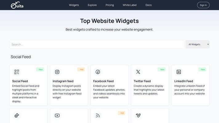 Website widgets