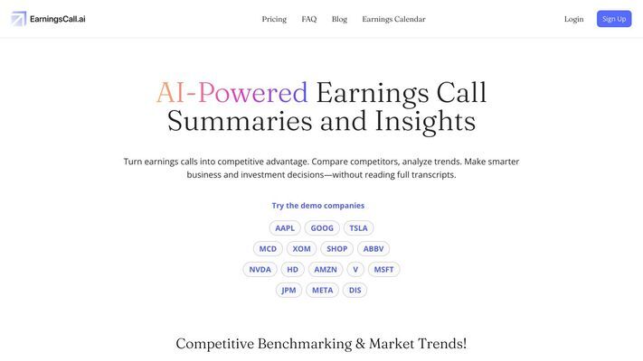 Stock Earnings Call Summaries and Insights