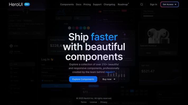 HeroUI Pro - Ship faster