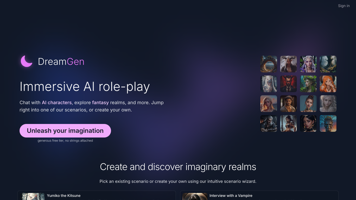 AI Role-Play and Story Generator | DreamGen