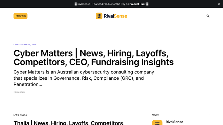 AI-Driven Company Monitoring | RivalSense