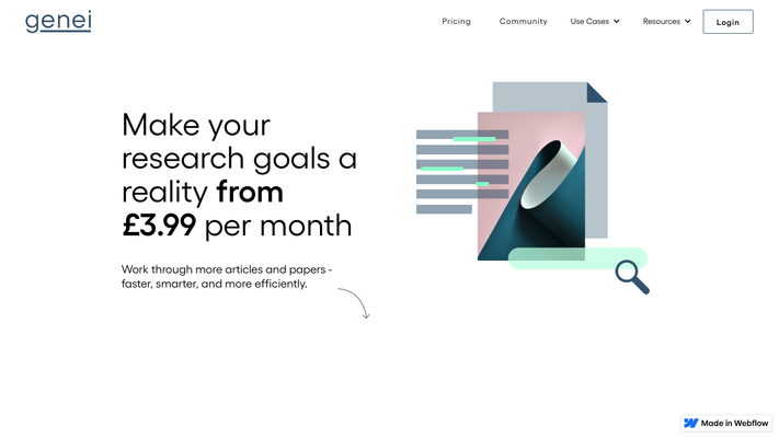 genei | AI-powered summarisation & research tool