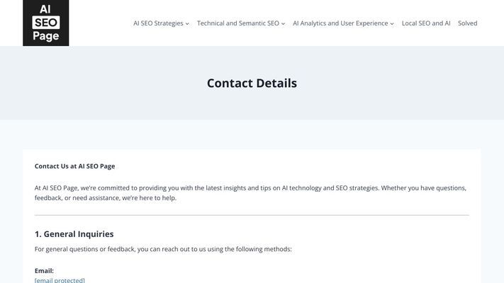 AI SEO Page