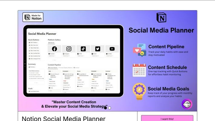Notion Social Media Planner