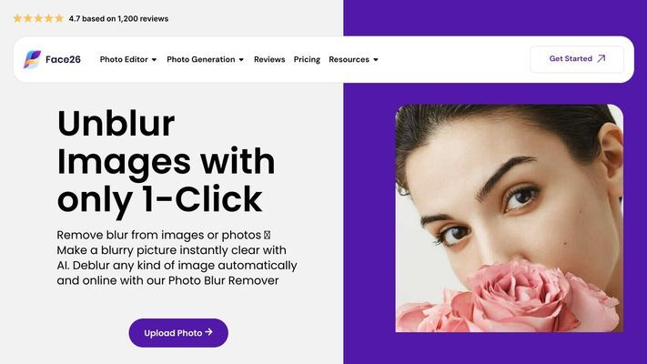 Homepage - Face26 - AI Photo Enhancer