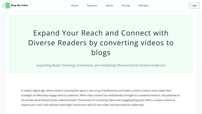 Blog my video