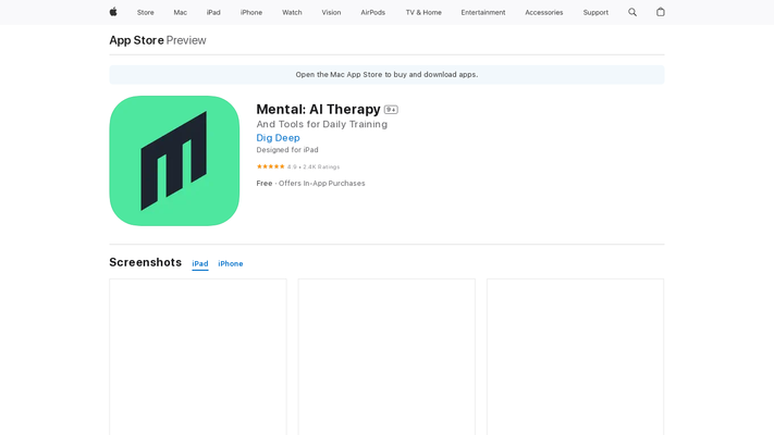 ‎Mental: AI Therapy