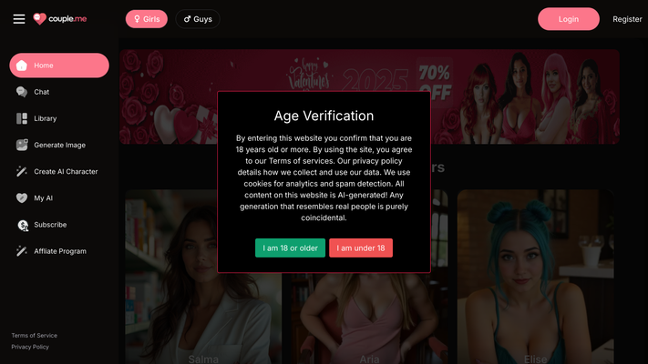 Couple.me: Get Your Own AI Girlfriend & Chat Anytime