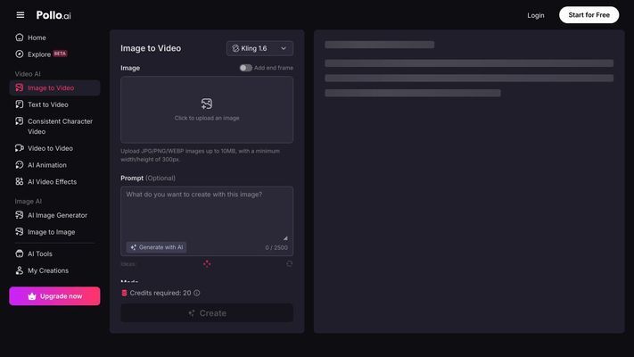 Free AI Video Generator: All-in-One AI Video Solution | Pollo AI