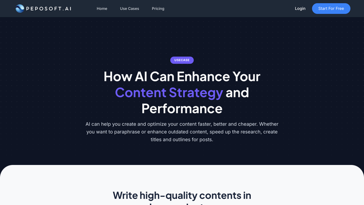 PepoSoft AI - Humanized AI writer for bloggers, marketers, entrepreneurs, students - PepoSoft AI