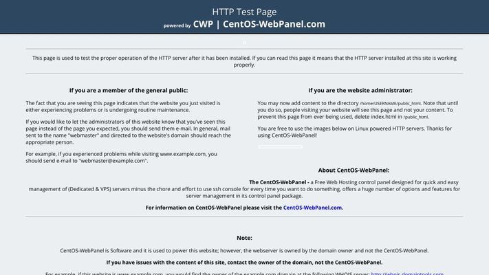 HTTP Server Test Page