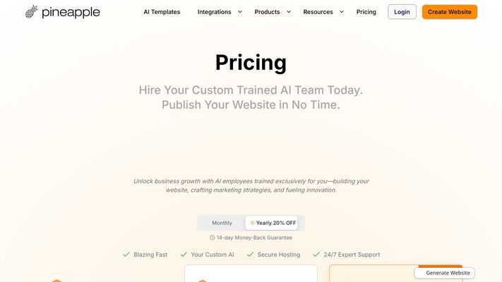 Pineapple Builder - AI Website Builder for Businesses