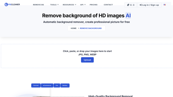 Pixcleaner - Free AI Image Editing: Remove and  Change background in HD