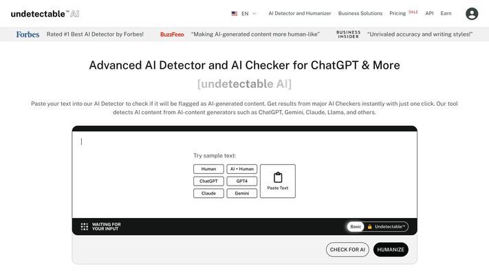 AI Detector & AI Checker for ChatGPT & More - Undetectable AI