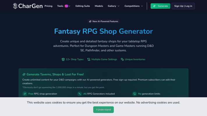 CharGen: Fantasy AI Image Generator - Create Art, Images & Videos