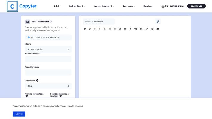 Generador de Textos Inteligencia Artificial. Pruébalo Gratis