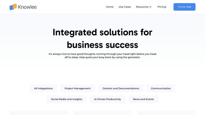 Knowlee AI - Automate Every Business Flow with AI