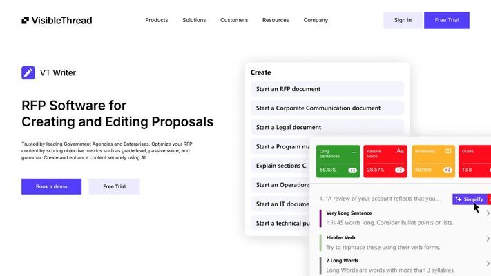 VisibleThread | RFP Software For Government Contracting