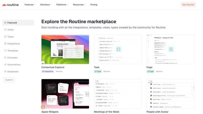 All-in-One Work Platform for Individuals & Teams · Routine