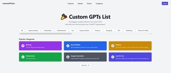 Custom GPTs List