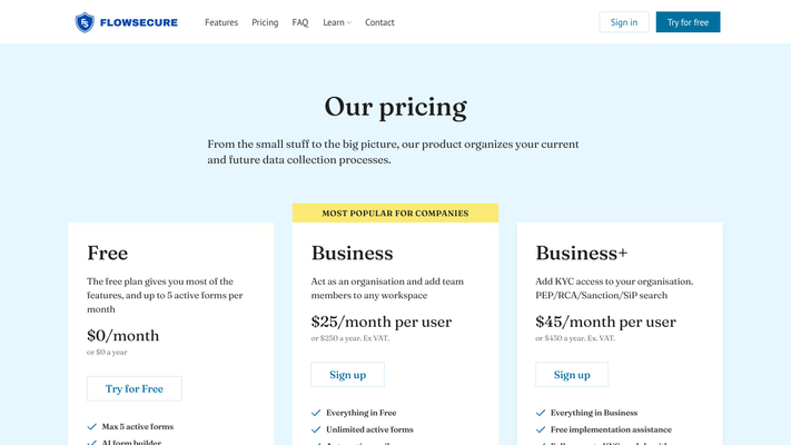 Flowsecure - collect content and documents