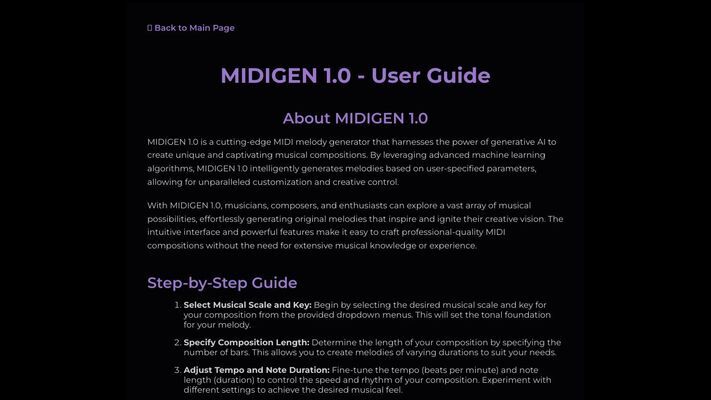 MIDIGEN: Melody Generator