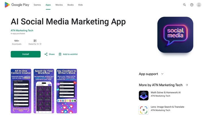 AI Social Media Marketing App
