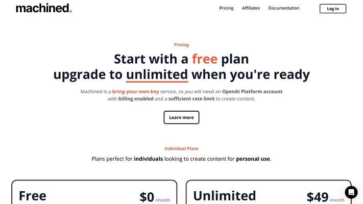 Machined.ai | Build content clusters automatically