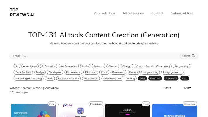 Content Creation (Generation) AI