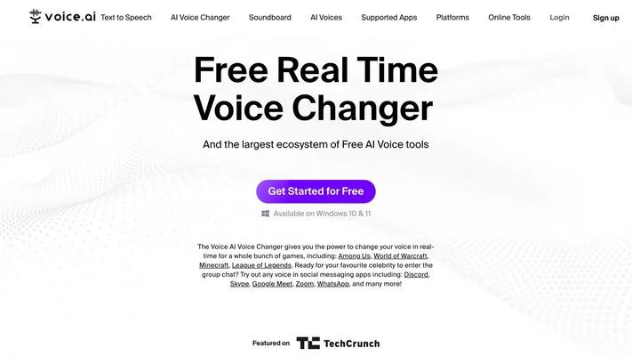 Free Real Time Voice Changer with AI - Voice.ai