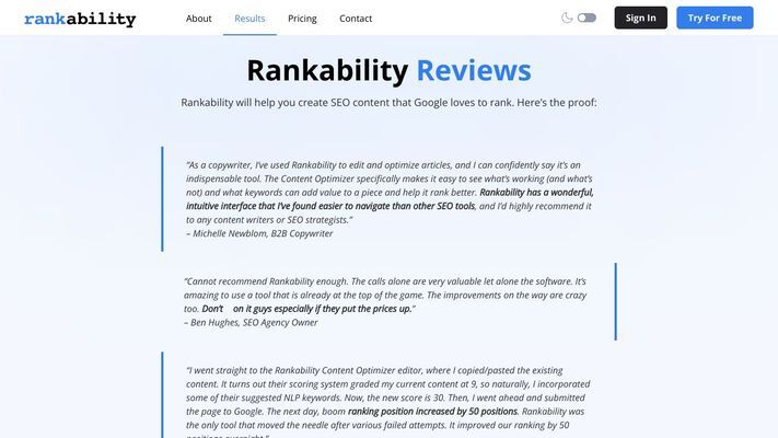 Rankability: The SEO Content Optimization Tool Agencies Trust